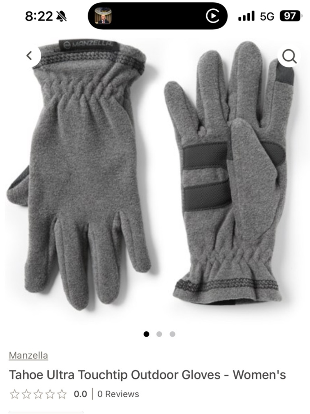 Manzella Tahoe Ultratip Gloves Size Small